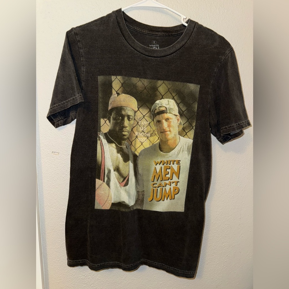 Ripple Junction Charcoal Graphic Tee with MEN IN BLACK Print